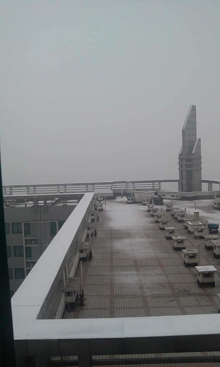 大石橋soho廣場樓頂雪照 大石橋soho廣場樓頂雪照